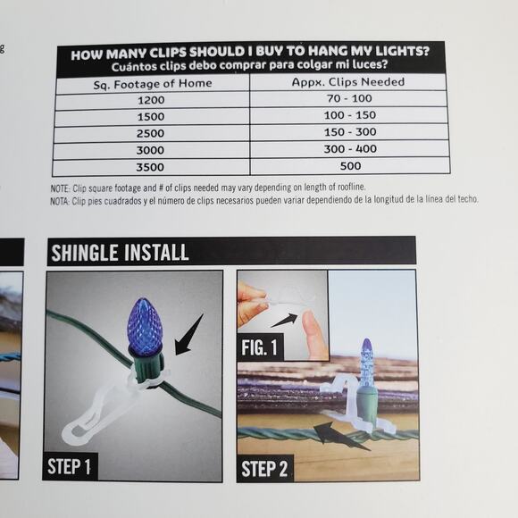 Simple Living Solutions 300 COUNT Universal Christmas Light Clip Smart Light New - Picture 7 of 7